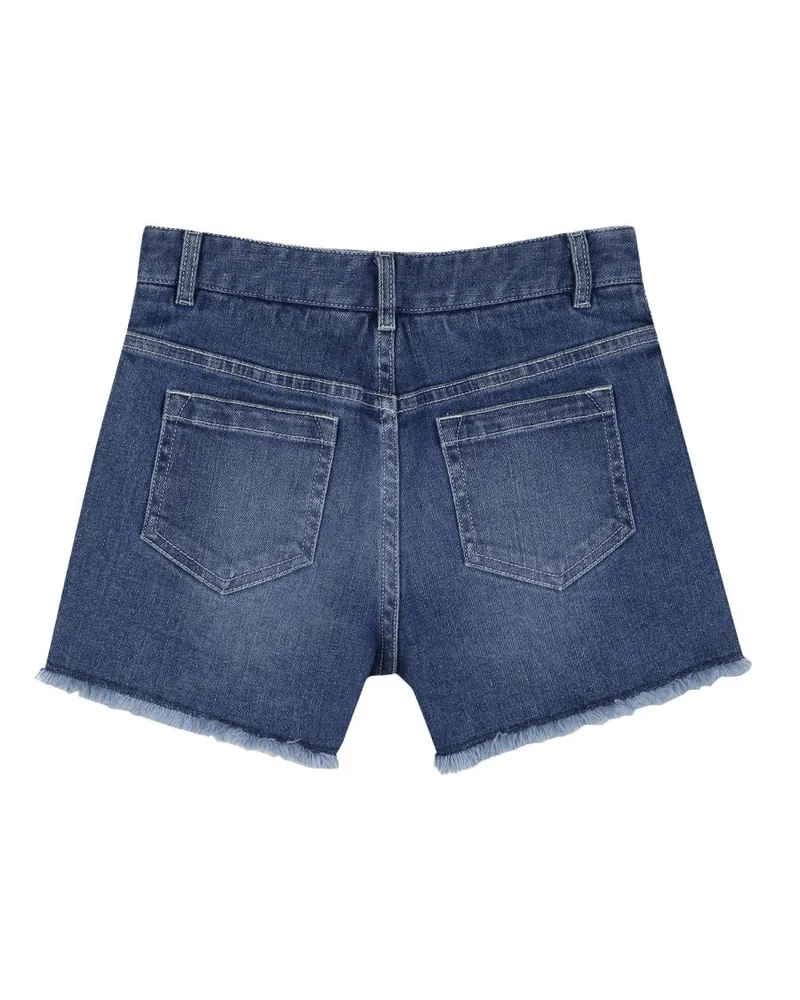 Chloé Cotton-Elastane Denim Denim Shorts — Gray Gray