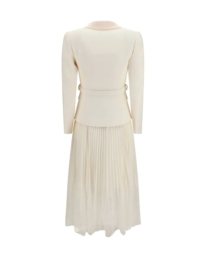 Self-Portrait Women's Beige Polyester Cocktail Dress Beige