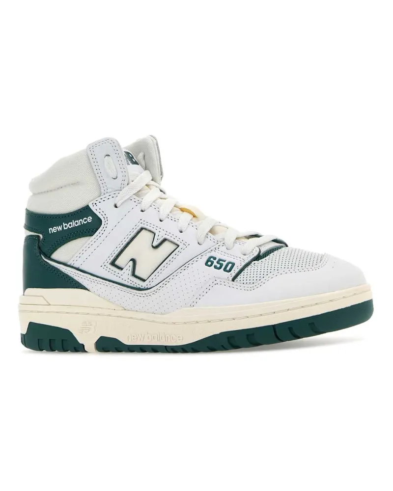 New Balance Men's Two-Tone Leather 650 Sneakers Whitepetrol White