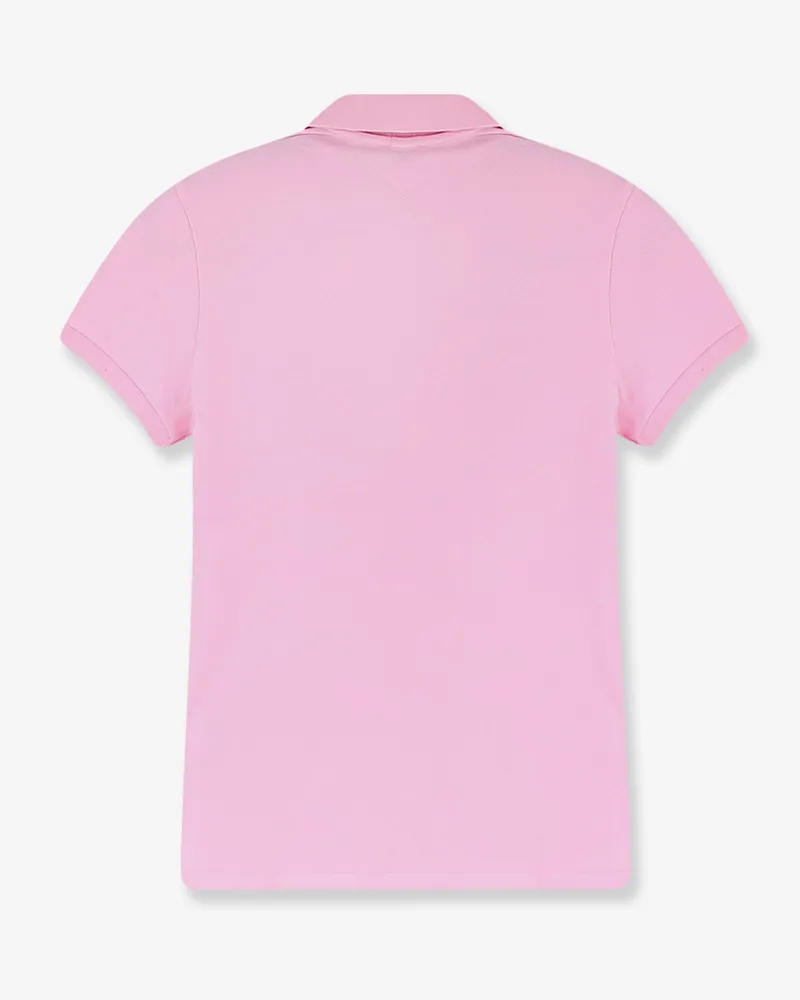 Ralph Lauren Women's Cotton Blend Polo With Embroidered Logo Pink Tops Pink