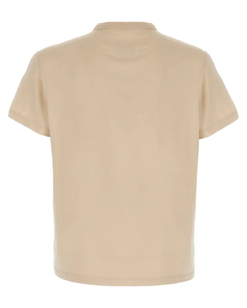 Maison Margiela Men's Beige Cotton T-Shirt Beige