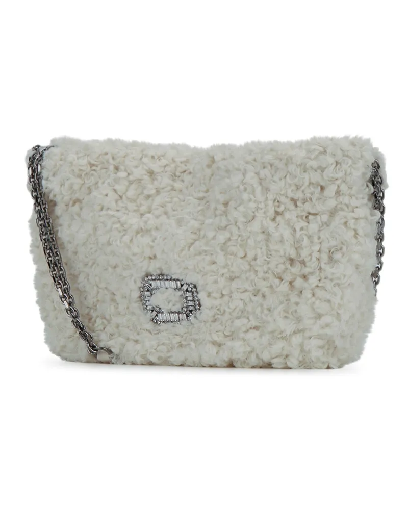 Roger Vivier Pilgrim EW Pocket Micro Clutch — White White