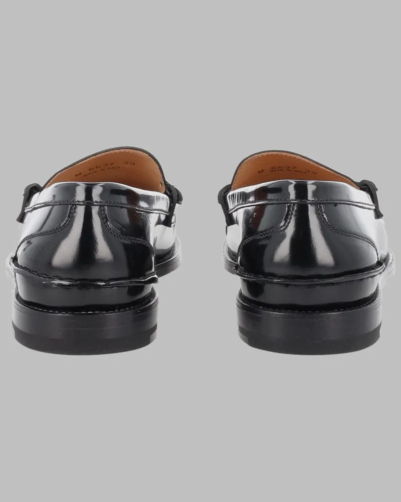 Premiata Leather Loafers — Black Black