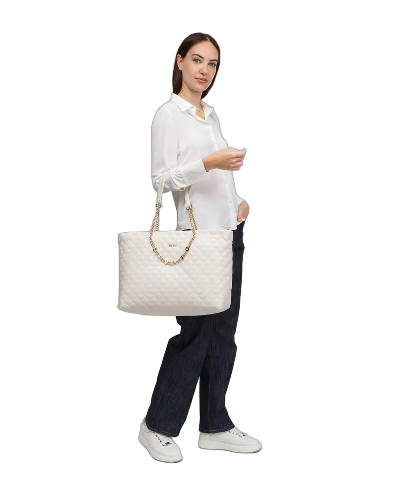 Liu Jo Women's Tote Cream Polyurethane Tote-bags White