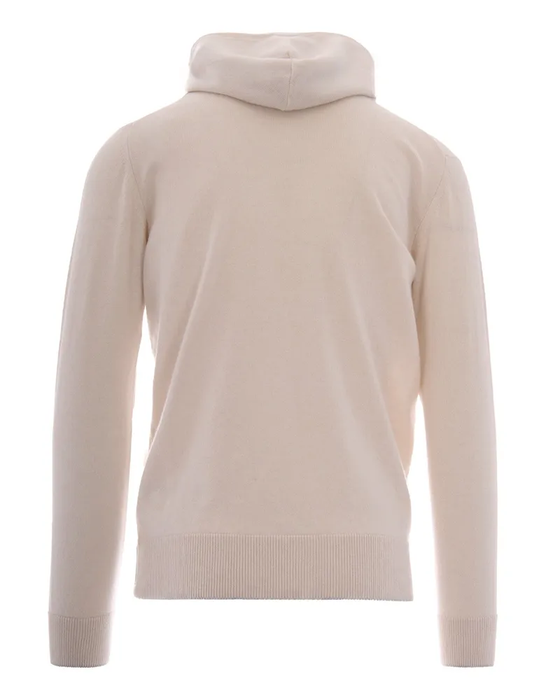 Eleventy Men's Hooded Cashmere Full-Zip Sweater Beige-Light Grey Sweatshirts Beige/light Beige