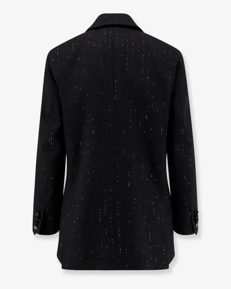 Max Mara Women's Virgin Wool Blazer With Sequins Black Blazers Jacket Black