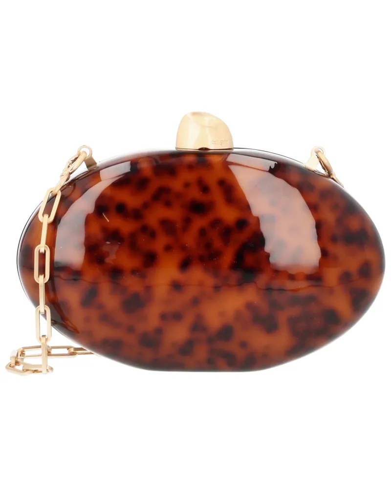Cult Gaia Women's Clutch Eviana Brown Acrylic Bags Brown
