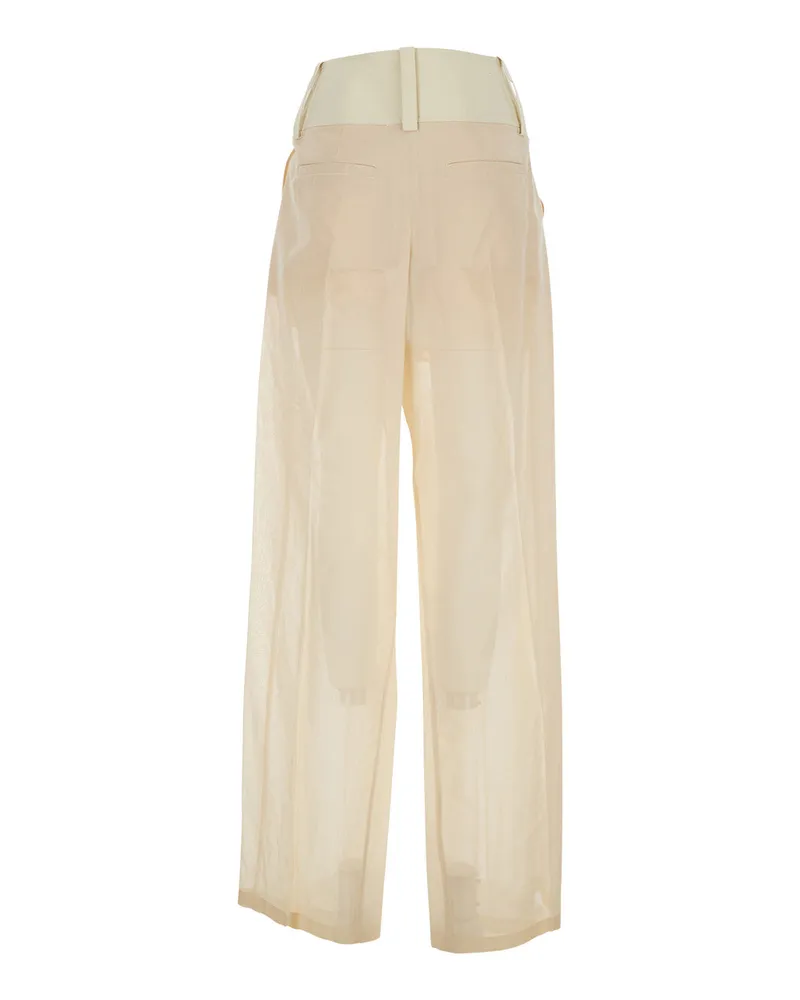 SPORTMAX Women's Trousers Spsferito White Cotton White