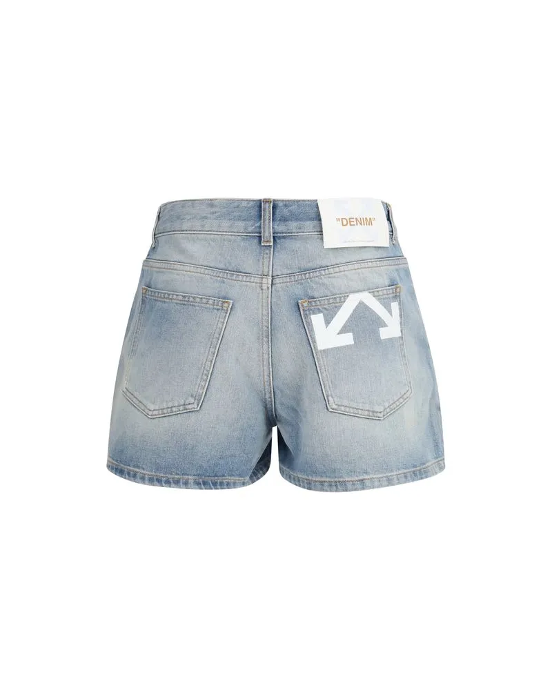 OFF-WHITE Women's Blue Cotton Bermuda Shorts Blue
