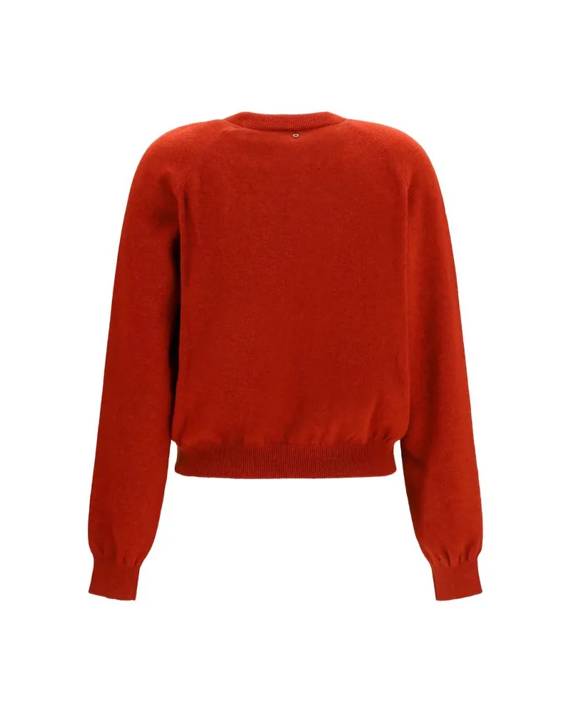 Ferragamo Women's Multicolor Wool Oves Aries Sweatshirt Clothing Red