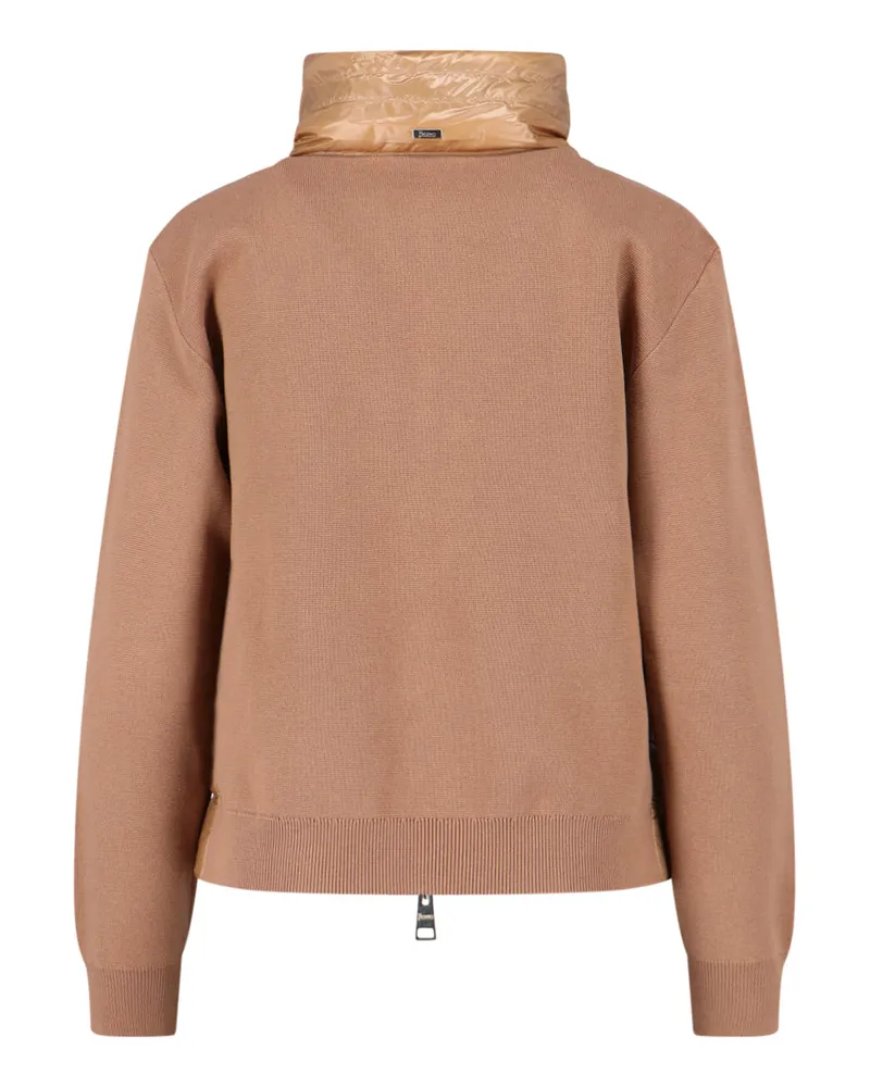 Herno Women's Jackets Brown Cotton Camel