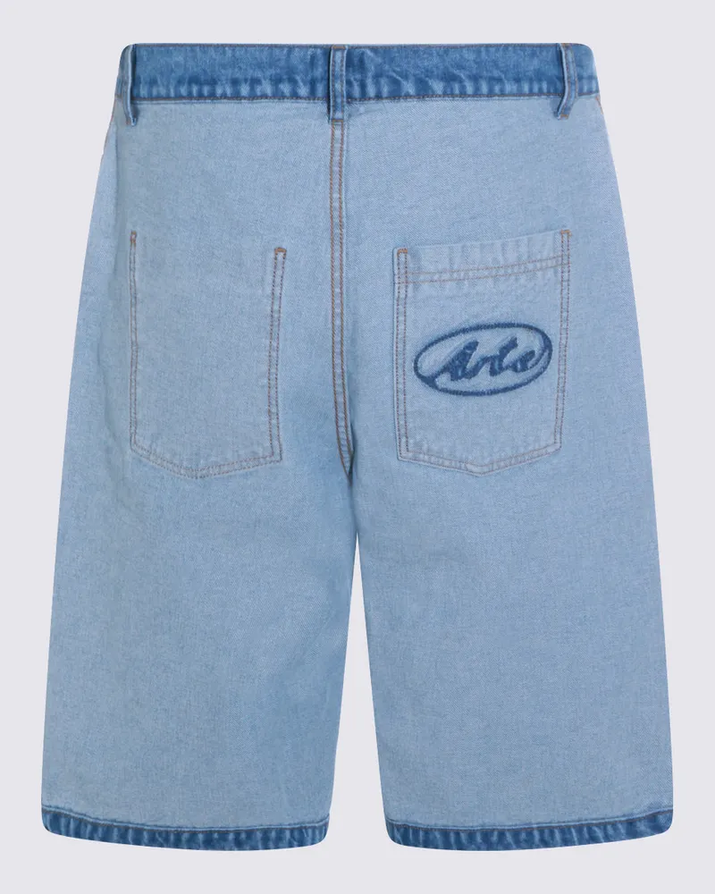 Arte Antwerp Men's Shorts Denim Bleach _100 % Co Blue