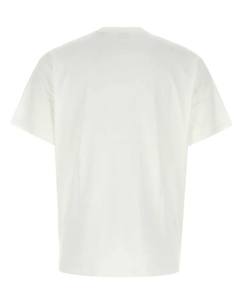 Burberry Men's Embroidered Logo T-Shirt White Cotton White