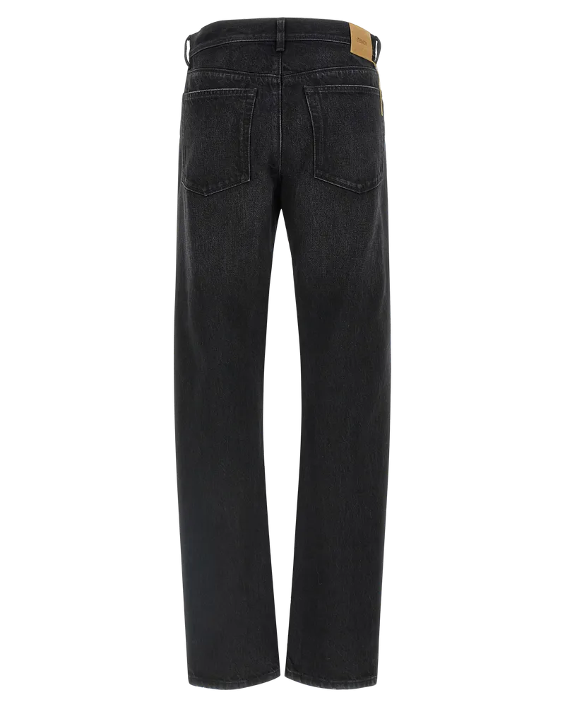 Fendi Stonewashed Cotton Jeans — Black Black