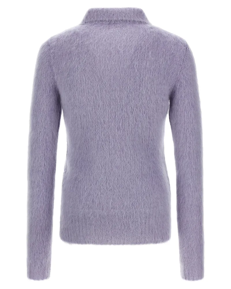 Gucci Brushed Mohair Blend Cardigan — Lavender Lavender