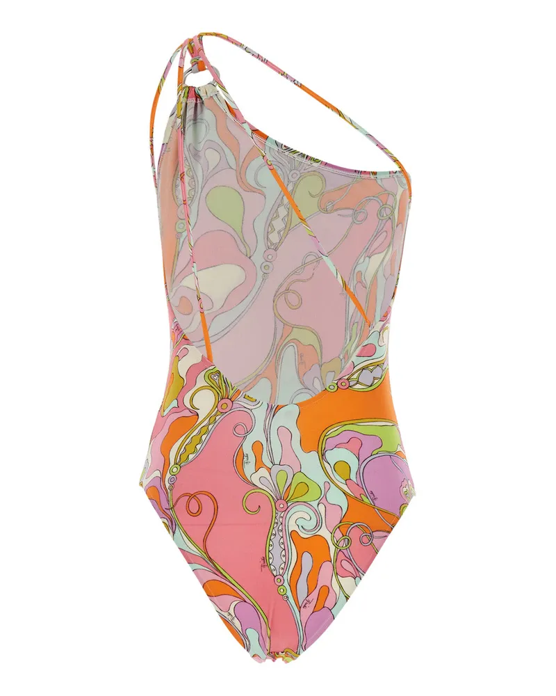 Emilio Pucci Women's Swimsuit With Multicolour Print Tech Fabric Dress 