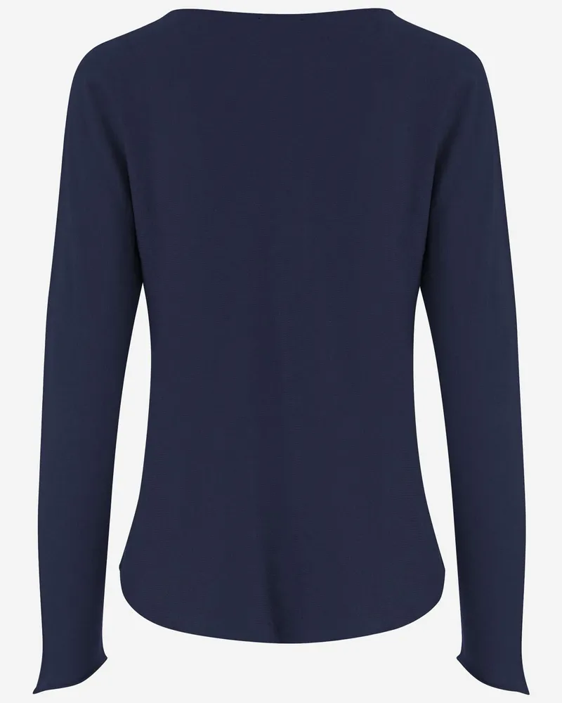 Bruno Manetti Women's Linen And Cotton Sweater Navy Navy