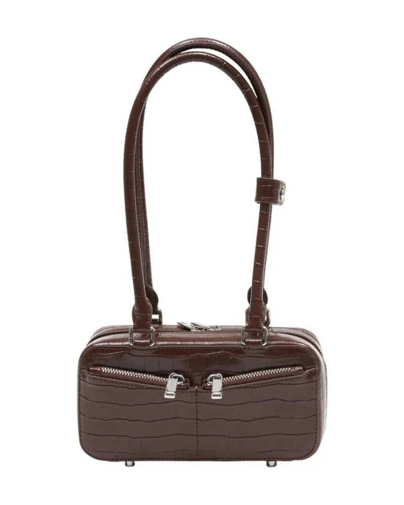 Self-Portrait Women's Mini Shoulder Bag - Self Portrait Leather Brown Shoulder-Hobo-Bags Brown