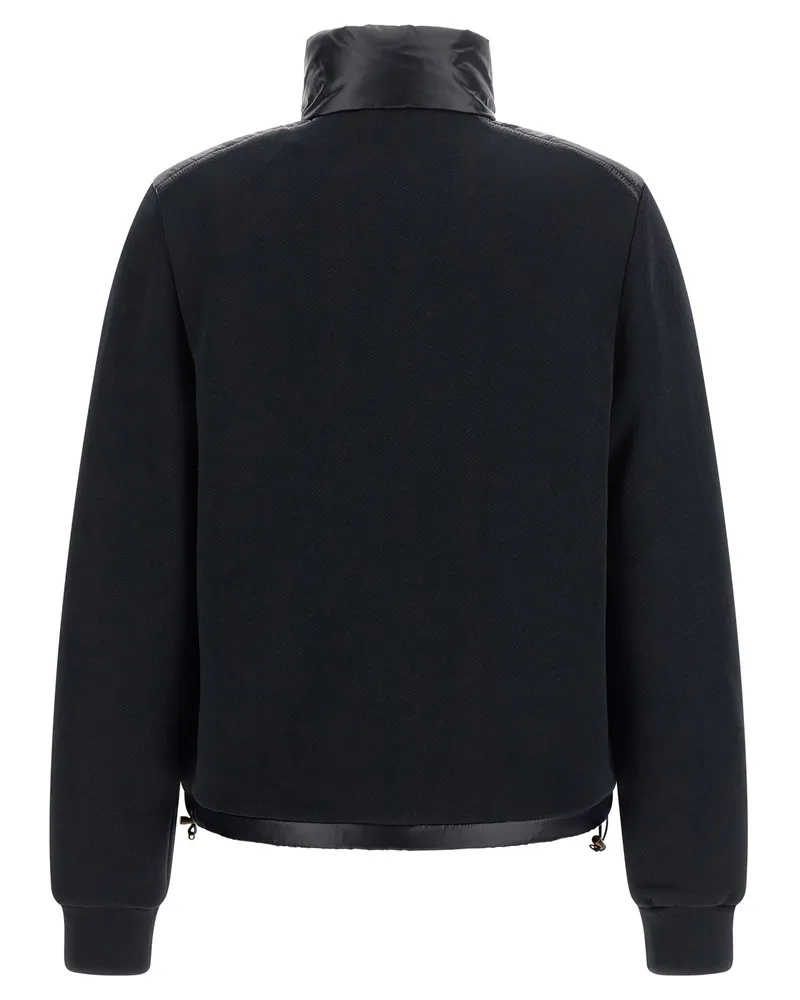 Moncler Quilted Two-Tone Down Jacket — Black Black