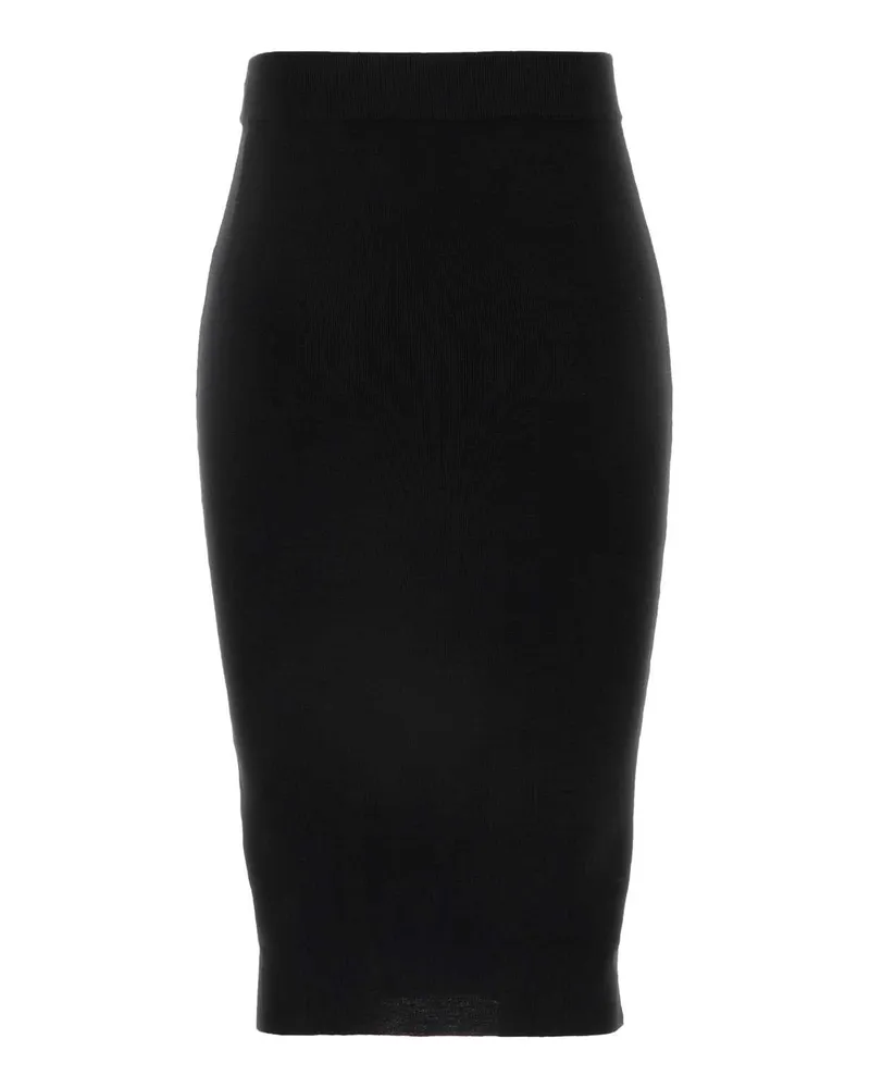 Saint Laurent Women's Black Wool Skirt Noir Exterior: Gonne Black