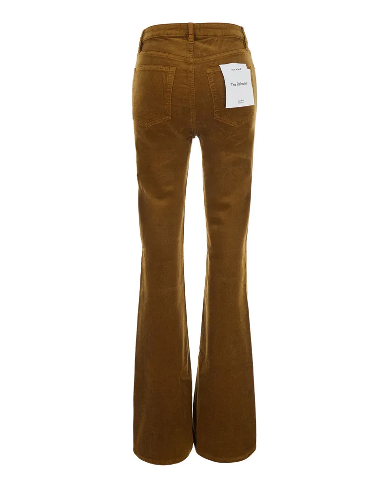 Frame Denim Corduroy Reboot Trousers — Beige Beige