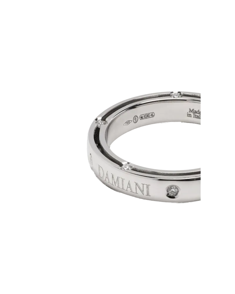DAMIANI 18kt White Gold D.side Diamond Ring Continuty White