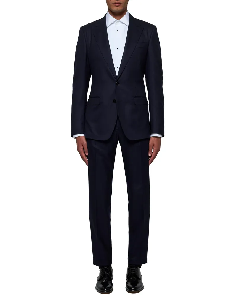 Dolce & Gabbana Men's Wool Single-Breasted Blazer Blue Virgin Jacket Navy