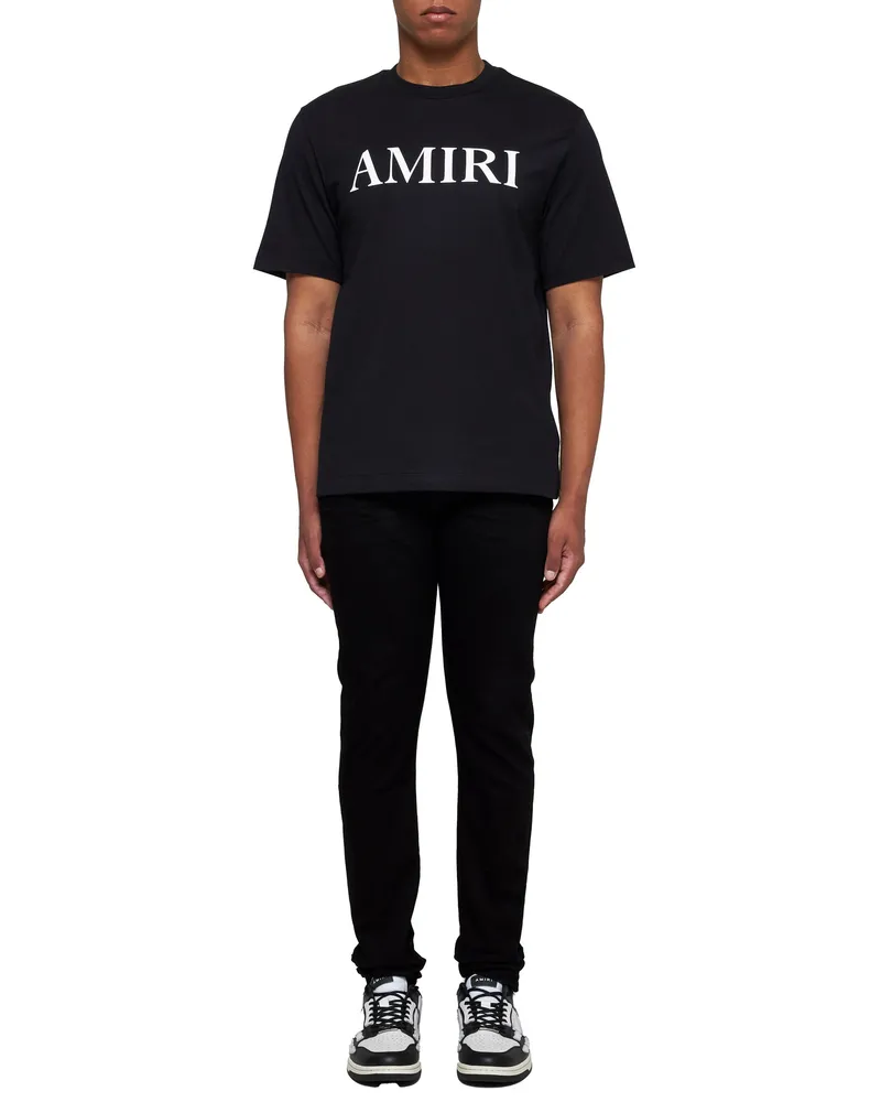 Amiri Men's T-Shirt With Logo Print Black Cotton T-Shirts And Polos Black