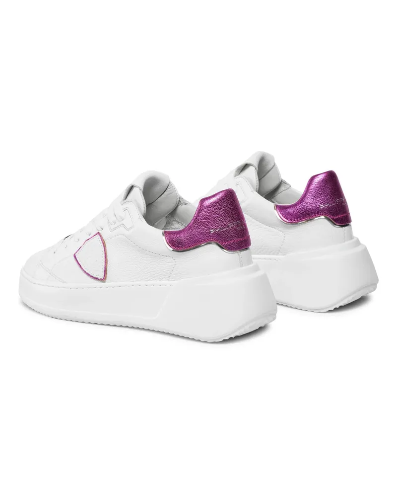Philippe Model Women's Tres Temple Low Sneakers White Shoes White