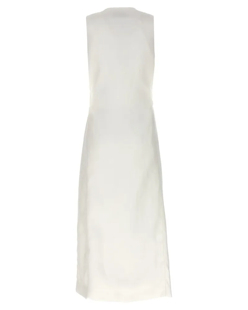 Max Mara Women's White Flax Sleeveless Jacket Clothing White