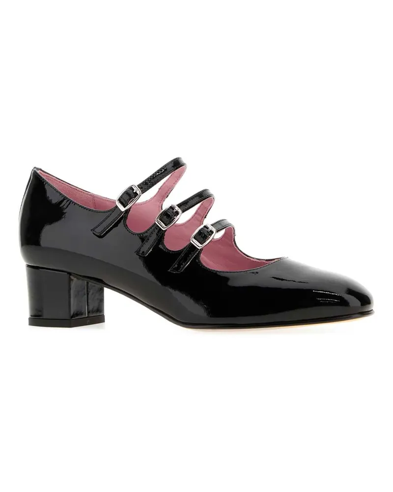 Carel Women's Black Leather Kina Pumps Blackpatent Scarpe Con Tacco High Heel Shoes Black