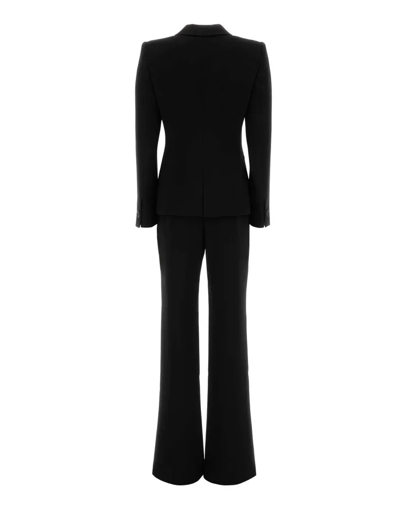 Giorgio Armani Tailored Silk Pant Suit — Black Black