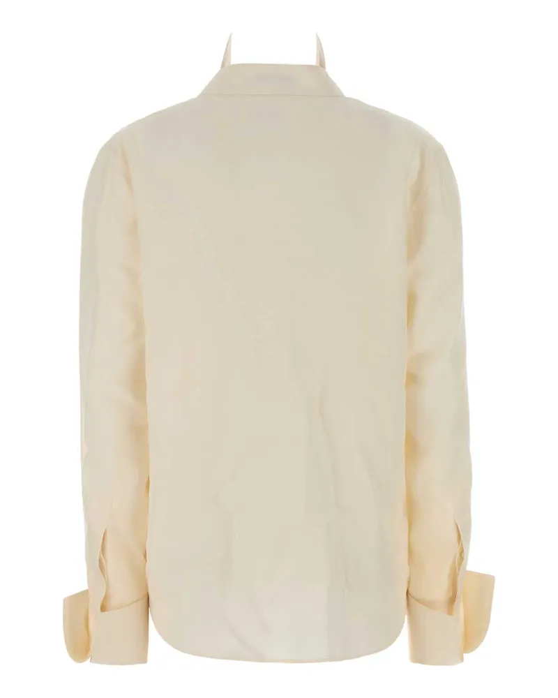 Givenchy Long-Sleeve Cotton Shirt — Beige Beige