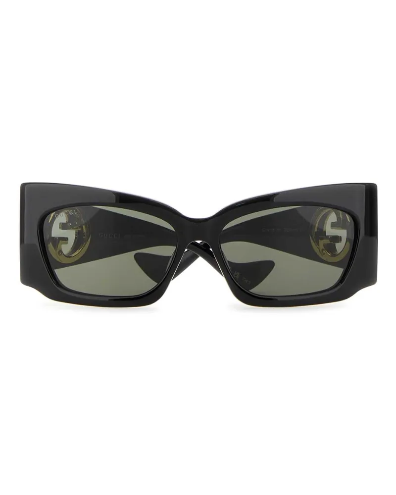 Gucci Women's Black Acetate Sunglasses Blackblackgrey Occhiali Da Sole Black