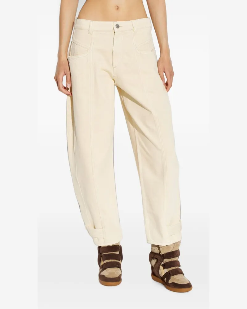 Isabel Marant Leja Jeans — Beige Beige