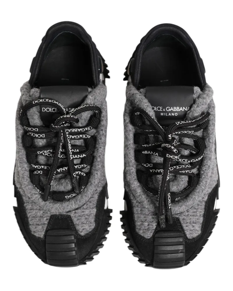 Dolce & Gabbana Women's Black Gray Ns1 Low Top Sneakers Shoes And Black