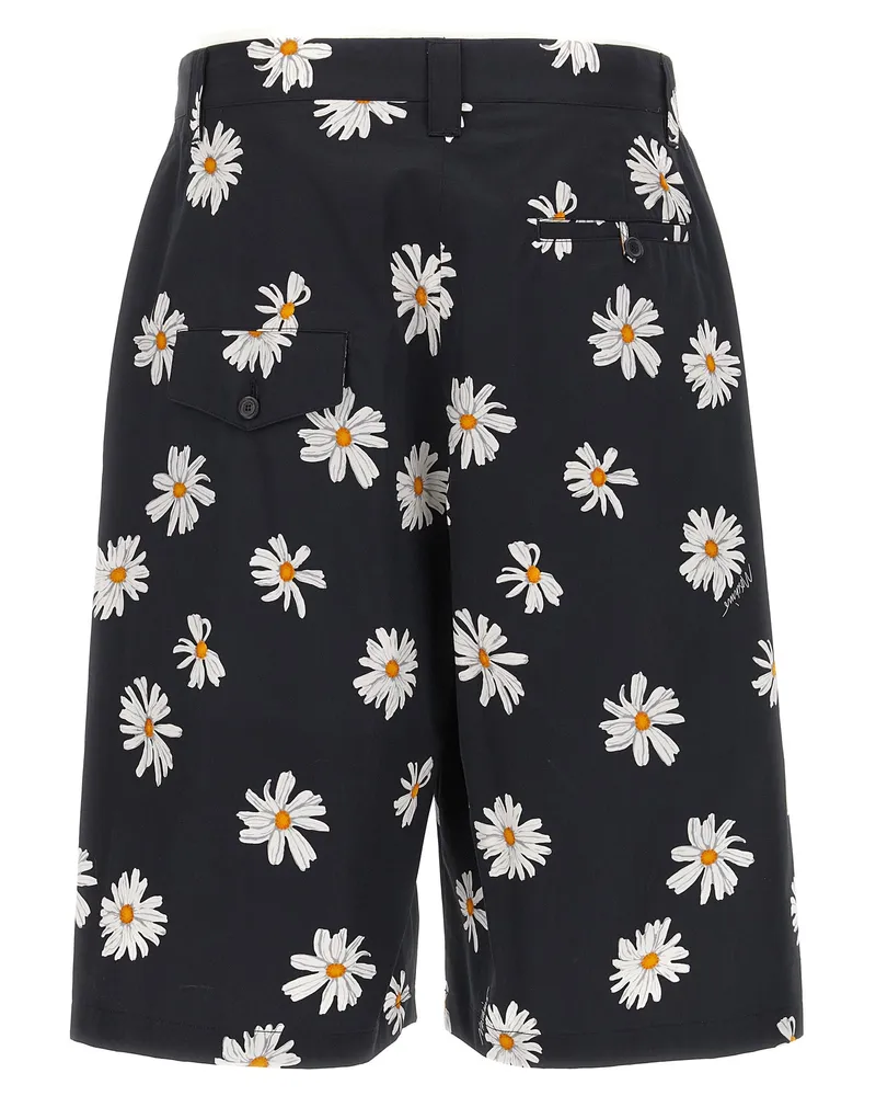 Moschino Men's Black Cotton Bermuda Shorts Black