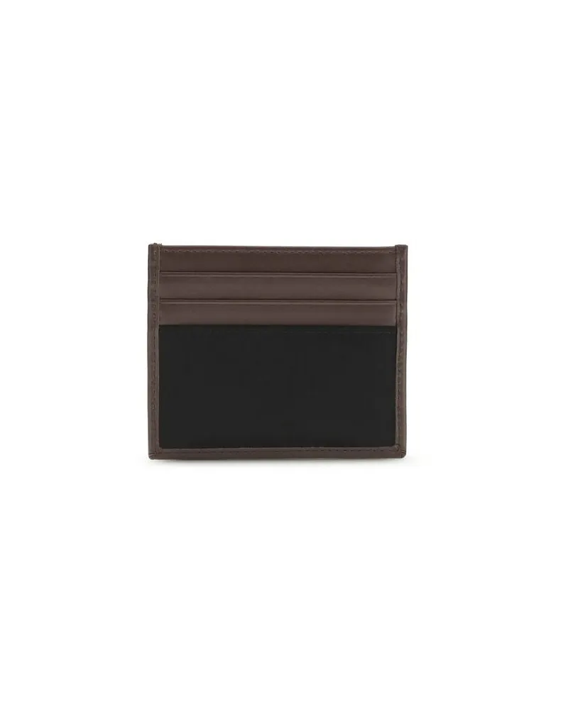 Prada Men's Brown Calf Leather Bos Taurus Wallet Brown