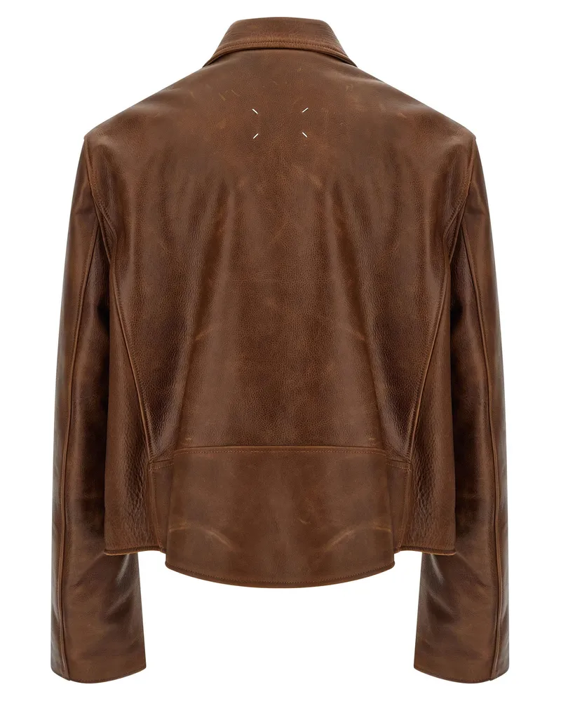 Maison Margiela Biker Jacket — Cognac Cognac