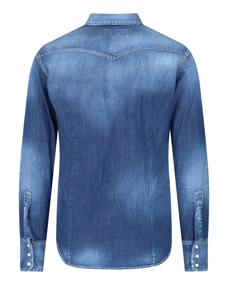 Dsquared2 Men's Shirts Blue Cotton Blue