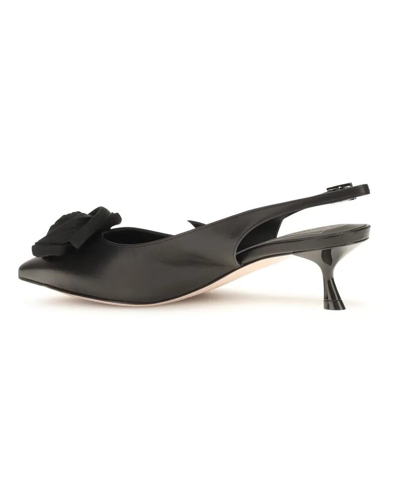 Roger Vivier Women's Pumps Rose Vivier Black Calf Leather High Heel Shoes Black
