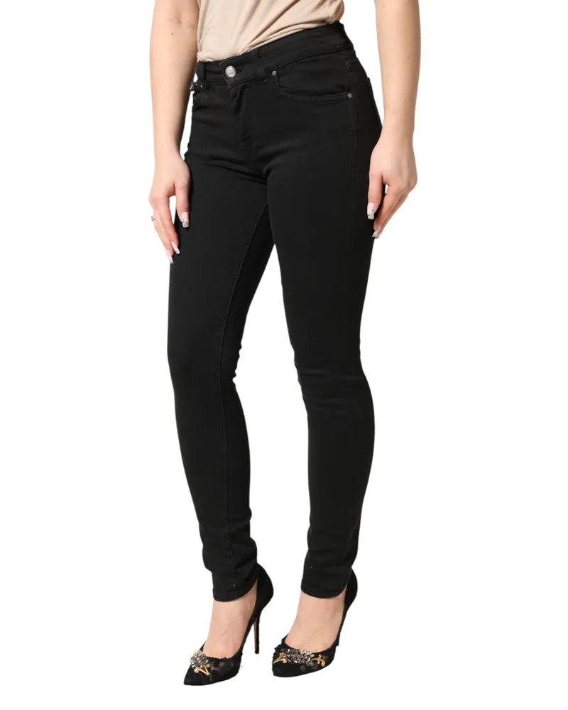 Dolce & Gabbana Cotton Stretch Skinny Denim Jeans — Black Black