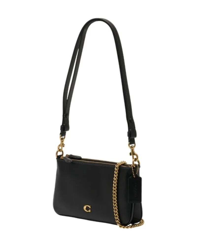 Coach Women's Refined Audrey Crossbody Leather Black Calfskin Bags Crossbodies Black
