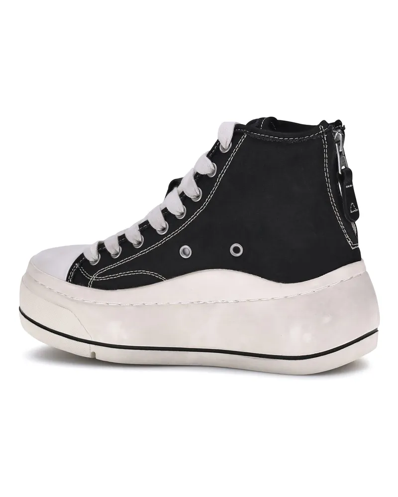 R13 Women's High Top Sneakers Black Upper: Polyurethane Trainers Black