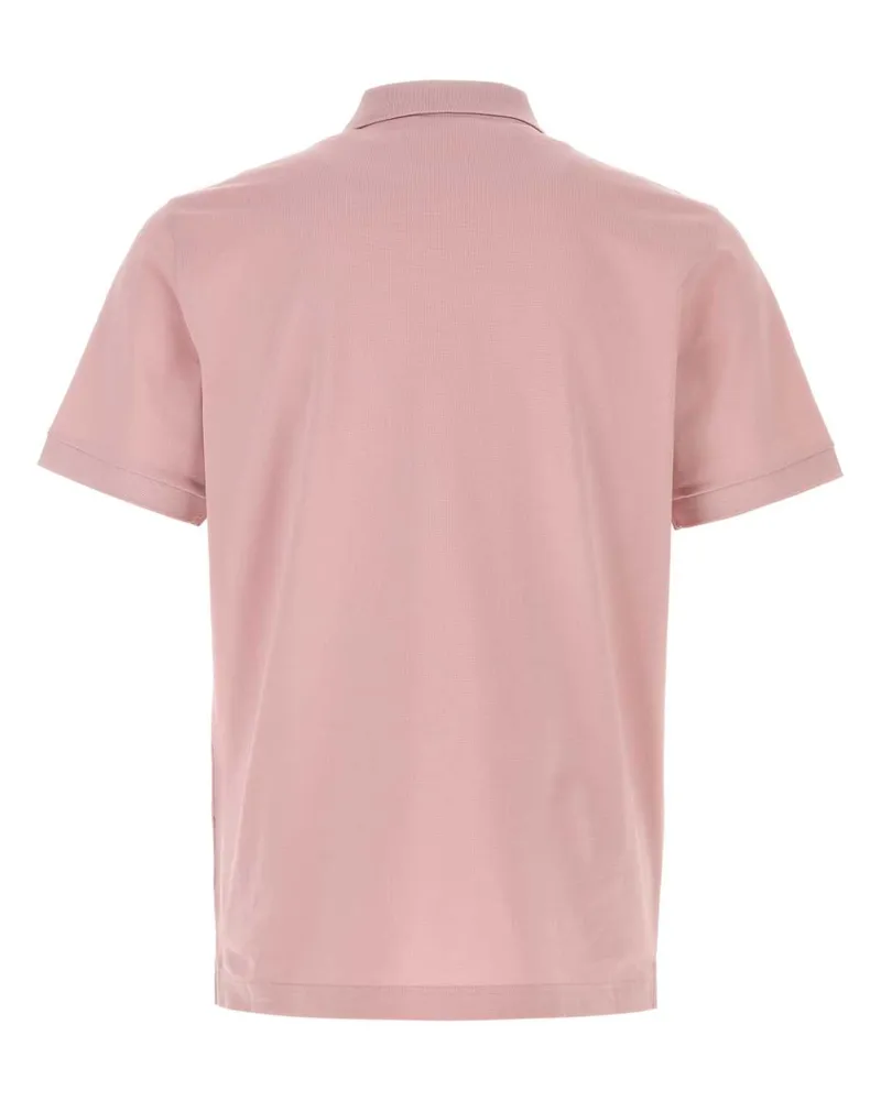 Prada Piquet Cotton Polo Shirt — Pink Pink