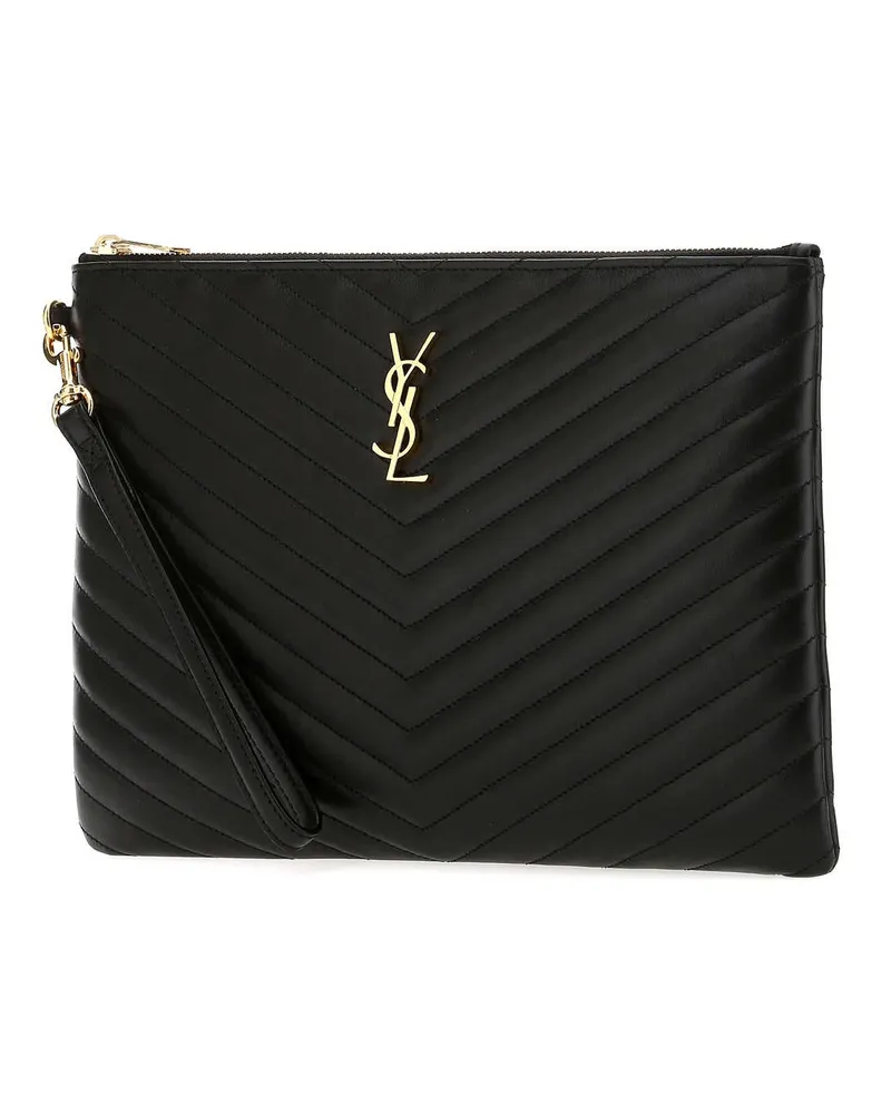 Saint Laurent Women's Jolie Clutch Black Calf Black