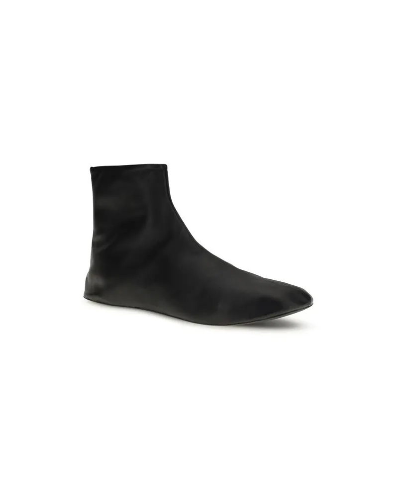 The Row Women's Black Lamb Ovis Aries Ankle Boots Black