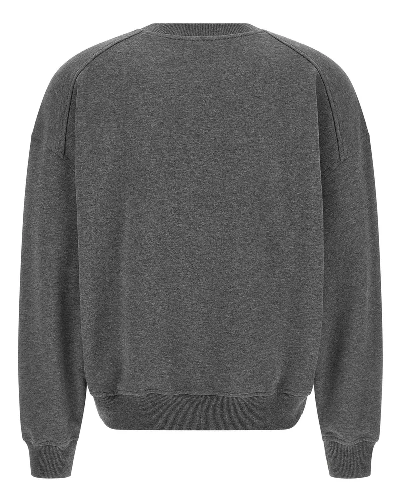 Brunello Cucinelli Coat of Arms Embroidered Sweatshirt — Charcoal Charcoal