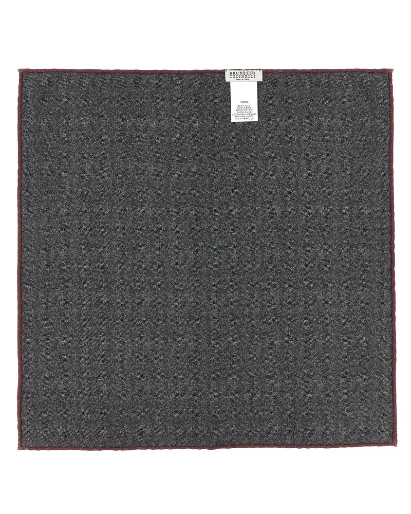 Brunello Cucinelli Pocket Square — Gray Gray