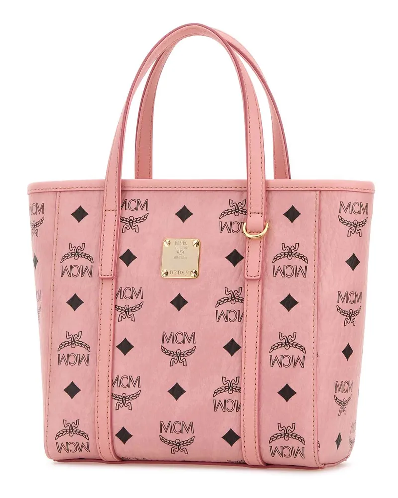 MCM Women's Printed Canvas Mini Tony Handbag Softpink Borse A Mano Pink
